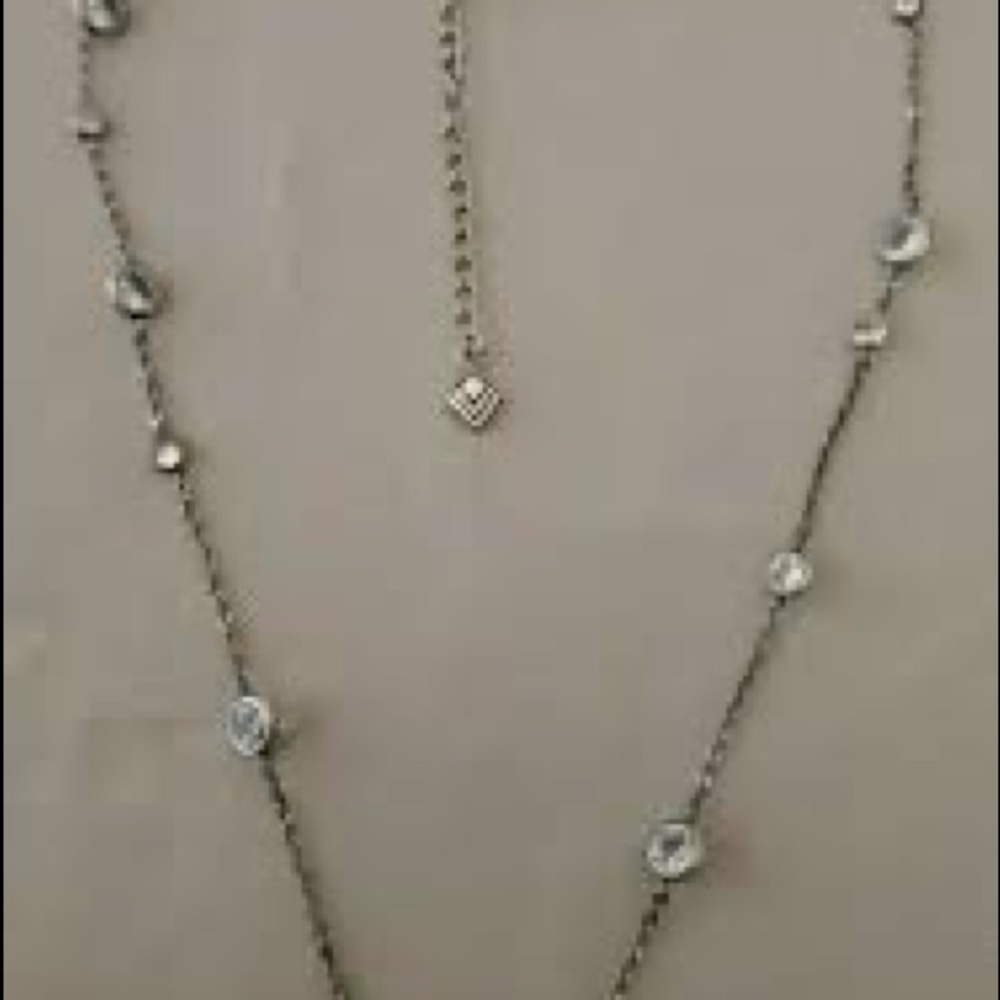 Set of 2 Silpada Scattered Stars Infiniti Sterling zirconia necklaces long&short